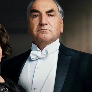 Mr Carson as seen in the show, played by Jim Carter
