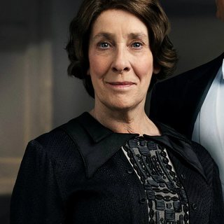 Mrs Hughes as seen in the show, played by Phyllis Logan