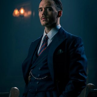 Sir Oswald Mosley as seen in the show, played by Sam Claflin