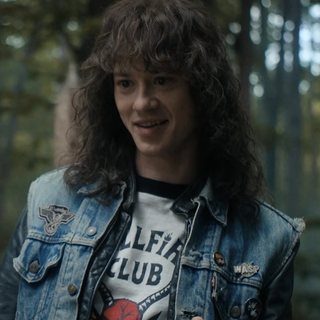 Eddie Munson as seen in the show, played by Joseph Quinn